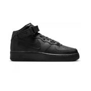 Nike Air Force 1 Mid Triple Black Black, Herr