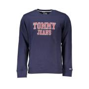 Tommy Hilfiger Blå Bomullströja med Logotryck Blue, Herr