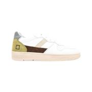 D.a.t.e. Vintage Calf White Army Sneakers Multicolor, Herr