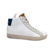 Crime London Moderne High Top Sneakers i vitt, brunt, blått White, Her...