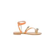 Emanuela Caruso Flat Sandals Orange, Dam