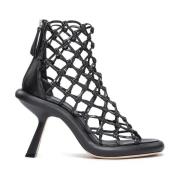 Vic Matié Svart Läderflätad Sandal-40 Black, Dam