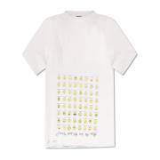 Balenciaga T-shirt med vintageeffekt White, Dam