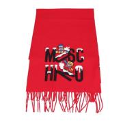 Moschino Scarfs Röd Red, Dam