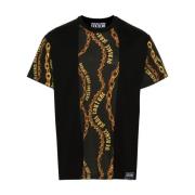 Versace Jeans Couture Svart T-shirt för Män Black, Herr