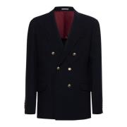 Brunello Cucinelli Blå Cashmere Blazer för Män Blue, Herr