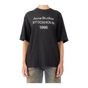 Acne Studios Svart Casual T-shirt Black, Dam