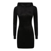 T by Alexander Wang Präglad Logga Mini Klänning Black, Dam