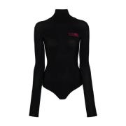 MM6 Maison Margiela Kvinna Body Top Höj Garderob Kollektion Black, Dam