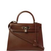 Hermès Vintage Pre-owned Canvas handvskor Brown, Dam