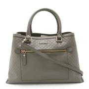 Gucci Vintage Pre-owned Laeder totevskor Gray, Dam