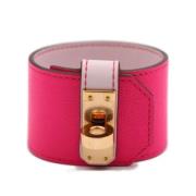 Hermès Vintage Pre-owned Laeder armband Pink, Dam