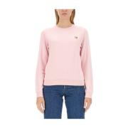 Maison Kitsuné Räv Patch Sweatshirt Pink, Dam