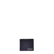 Baldinini Black woven leather cardholder Black, Herr