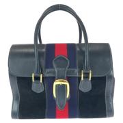 Gucci Vintage Pre-owned Laeder handvskor Blue, Dam