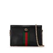 Gucci Vintage Pre-owned Laeder crossbodyvskor Black, Dam