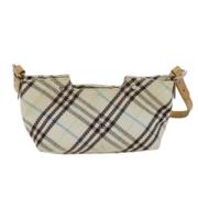 Burberry Vintage Pre-owned Canvas axelremsvskor Beige, Dam