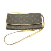 Louis Vuitton Vintage Pre-owned Canvas axelremsvskor Brown, Dam