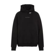 Balenciaga Svart huvtröja med vitt logotyp Black, Dam