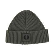 Fred Perry Logo Beanie Mössa Akryl Bomull Kina Gray, Herr