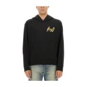 Kenzo Logo Sweatshirt, Stilren och Bekväm Black, Herr