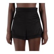 Max Mara Elegant Svart Kamel Shorts Black, Dam