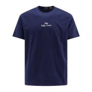 Polo Ralph Lauren Logotyp Bomull T-shirt Klassisk Passform Blue, Herr