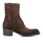 Pantanetti Brun Mocka Dragkedja Ankelboots Brown, Dam