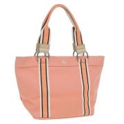 Burberry Vintage Pre-owned Canvas axelremsvskor Pink, Dam