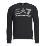 Emporio Armani EA7 Svart crewneck sweatshirt med främre logotyp Black,...