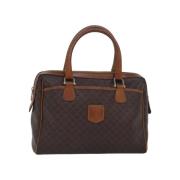 Celine Vintage Pre-owned Canvas handvskor Brown, Dam