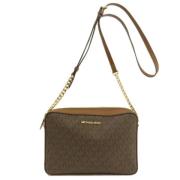 Michael Kors Pre-owned Pre-owned Canvas axelremsvskor Brown, Dam