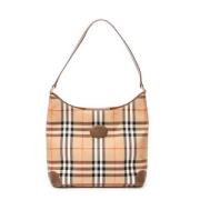 Burberry Vintage Pre-owned Canvas axelremsvskor Beige, Dam