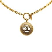 Chanel Vintage Pre-owned Metall halsband Yellow, Dam