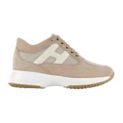 Hogan Interaktiv Stiliga Sneakers Beige, Dam