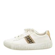 Versace Pre-owned Pre-owned Laeder sneakers White, Dam