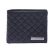 Baldinini Document holder in black with a woven print Black, Herr