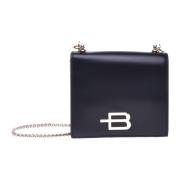 Baldinini Wallet with chain in black leather Black, Dam