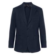 Brioni Lyxig Cashmere Bomull Jacka med Fickor Blue, Herr