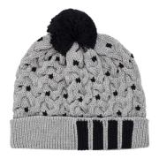 Thom Browne Kabelstickad Pompom Mössa Lt Grey Gray, Herr