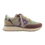 Wushu Ruyi Beige Lila Stiliga Sneakers Multicolor, Dam