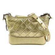 Chanel Vintage Pre-owned Metall axelremsvskor Yellow, Dam