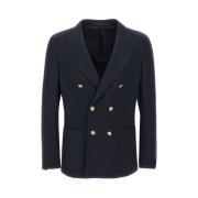 Eleventy Herr ull och kaschmir blazer Blue, Herr