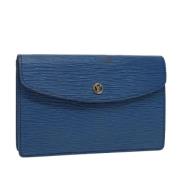 Louis Vuitton Vintage Pre-owned Laeder kuvertvskor Blue, Dam