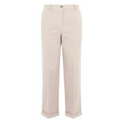 Seventy Uppvikt Bomull Beige Byxor Dam Beige, Dam