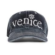 ERL Broderad Venice Cap Svart Denim Black, Herr