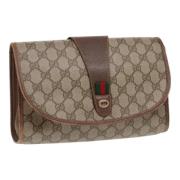 Gucci Vintage Pre-owned Laeder kuvertvskor Beige, Dam