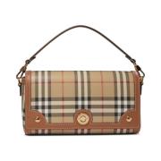 Burberry Multifärgad Vintage Check Läder Väska Beige, Dam