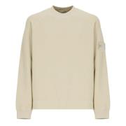 Stone Island Beige Bomullssweatshirt med Rund Hals Beige, Herr