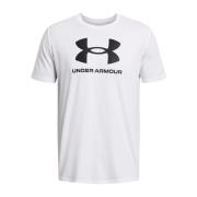 Under Armour Herr Sportig T-shirt Bekväm Passform White, Herr